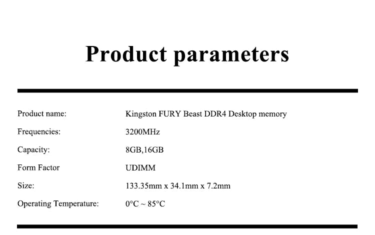 Kingston - FURY / RAM DDR4